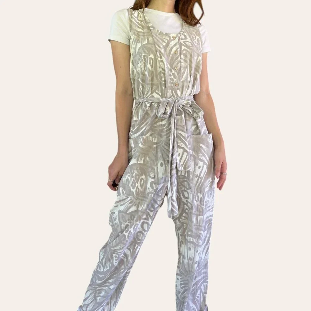 90s/2000s boho patterned vintage jumpsuit - Picture 2 of 7